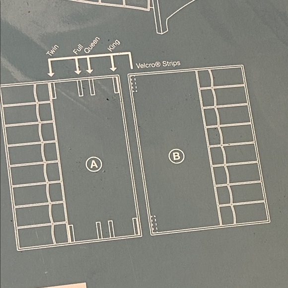 Whitmor Bedskirt Organizer in White - Picture 4 of 6